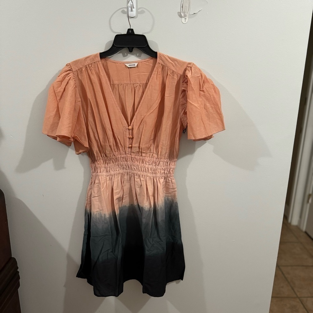 NWT St Roche Monarch Mini Dress in Praline, wild rose & black Sz 6/Up to Sz 8 - Picture 2 of 7